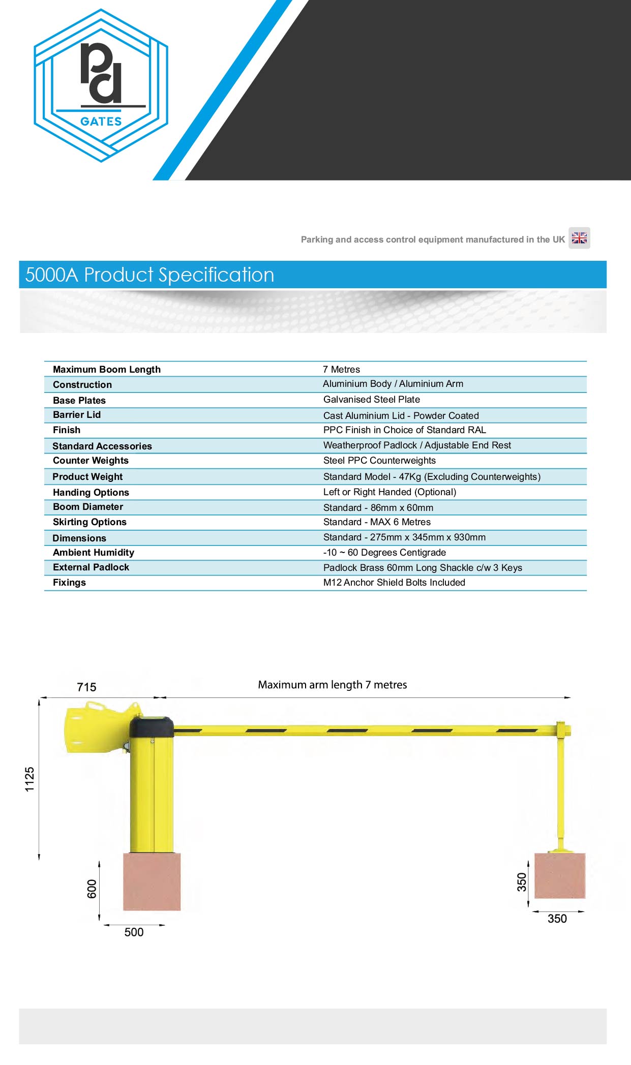 5000a Manual Barrier PD Gates