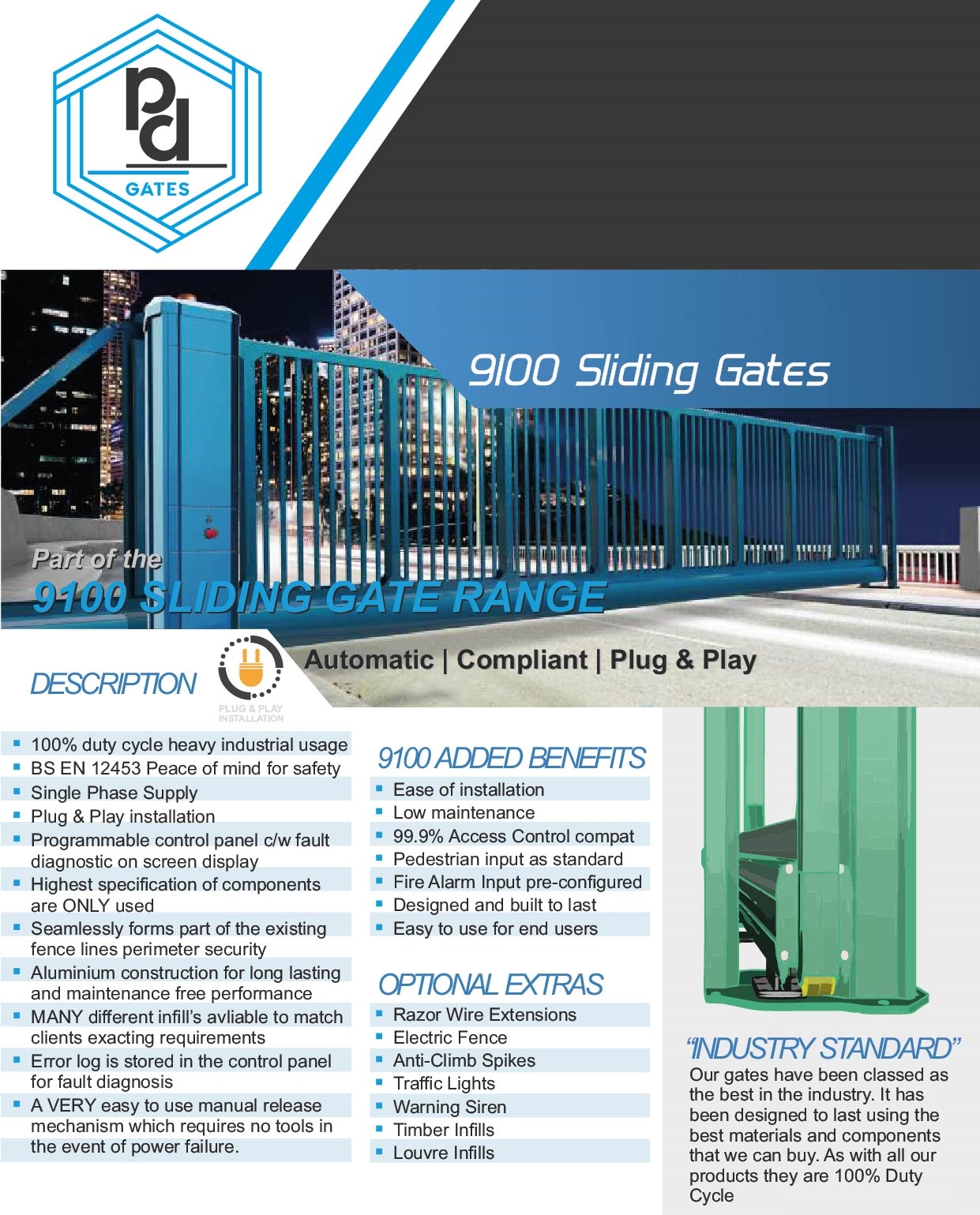 9100a Automatic Sliding Gates